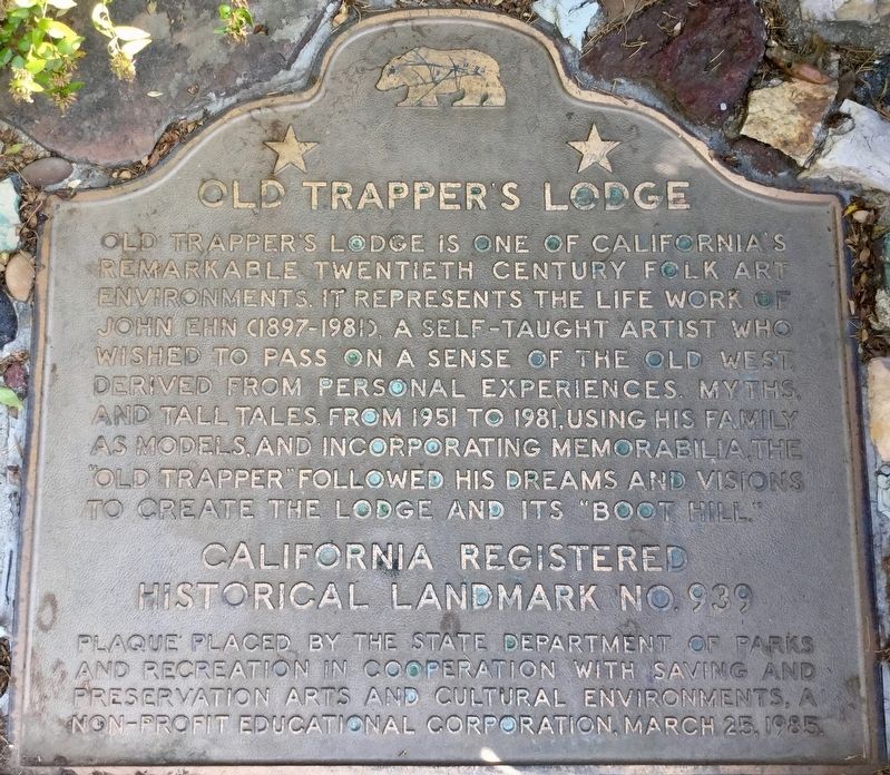 Old Trapper's Lodge Marker image. Click for full size.