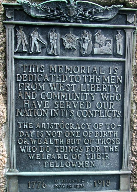 West Liberty World War I Memorial image. Click for full size.