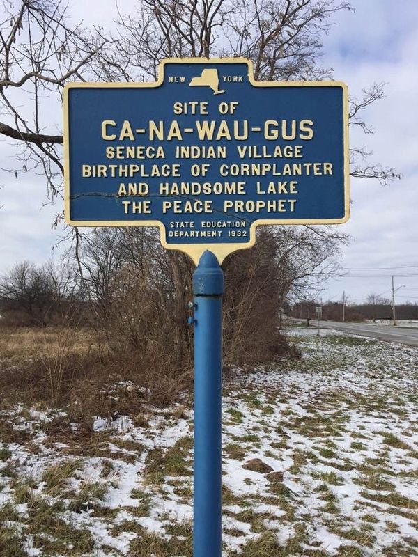 Site of Can-A-Waug-Us Marker image. Click for full size.