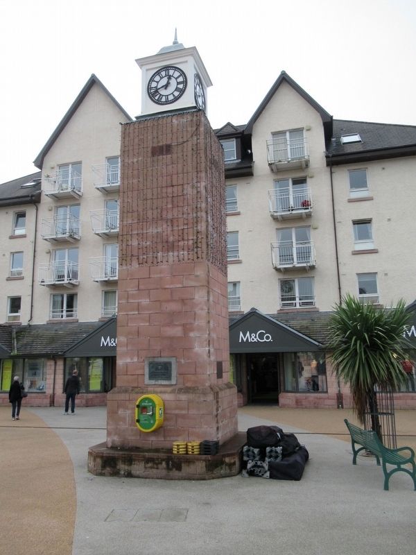 The Burg of Oban Marker - Station Square Clock Tower image. Click for full size.