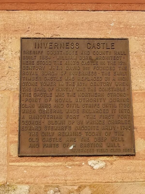 Inverness Castle Marker image. Click for full size.