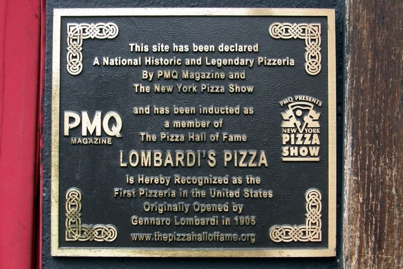 Lombardi's Pizza Marker. Click for full size. Lombardi's Pizza Marker image. Click for full size.