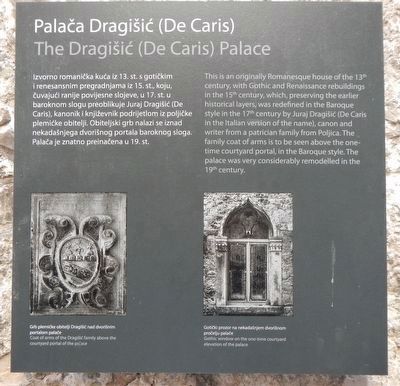 The Dragiić (De Caris) Palace Marker image. Click for full size.
