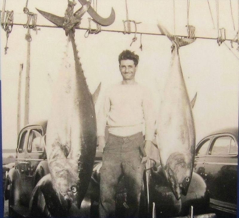 Marker inset photo: "Captain Carm" with his catch. Click for full size. Marker inset photo: "Captain Carm" with his catch image. Click for full size.