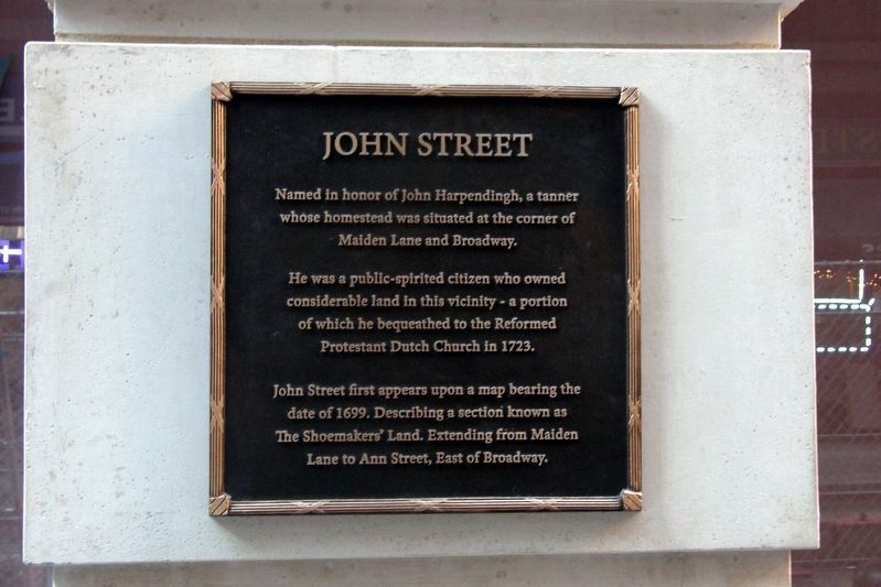 John Street Marker. Click for full size. John Street Marker image. Click for full size.