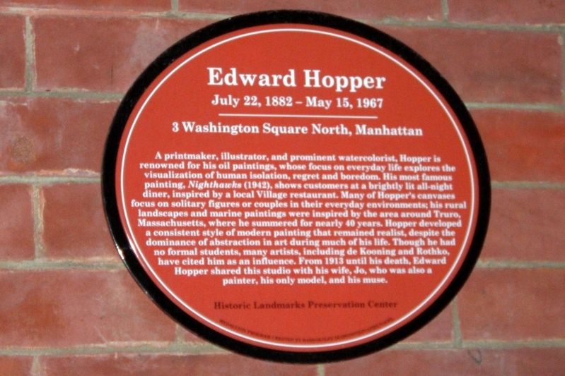 Edward Hopper Marker image. Click for full size.