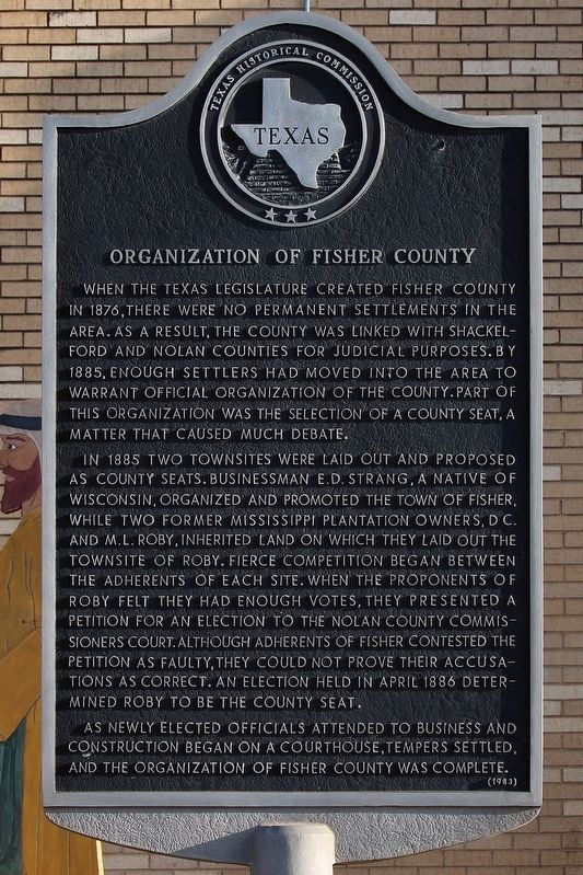 	Organization of Fisher County Marker image. Click for full size.