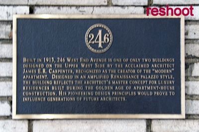 246 West End Avenue Marker. Click for full size. 246 West End Avenue Marker image. Click for full size.