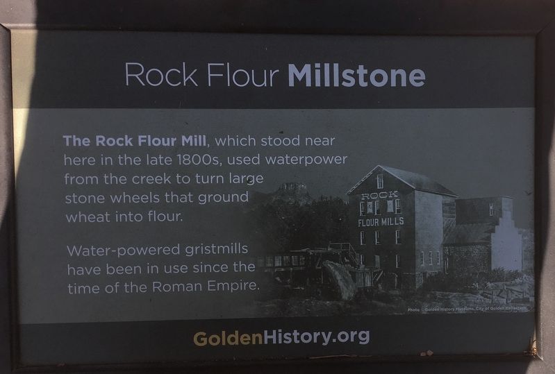 Rock Flour Millstone Marker image. Click for full size.