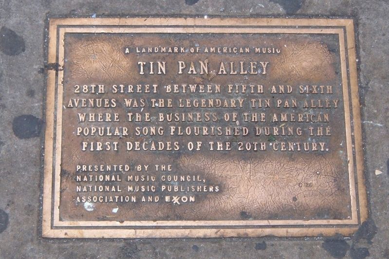 Tin Pan Alley, Locations