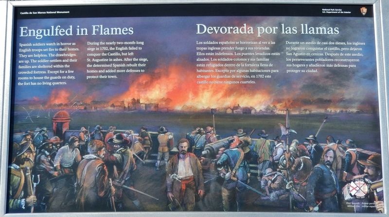 Engulfed in Flames / Devorada por las llamas Marker. Click for full size. Engulfed in Flames / Devorada por las llamas Marker image. Click for full size.
