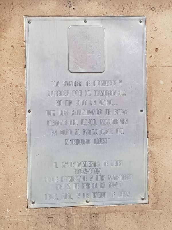 Massacre of January 2, 1946 Marker image. Click for full size.