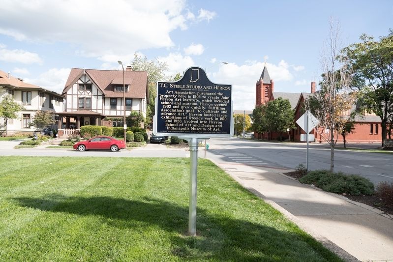 T.C. Steele Studio and Herron Marker image. Click for full size.