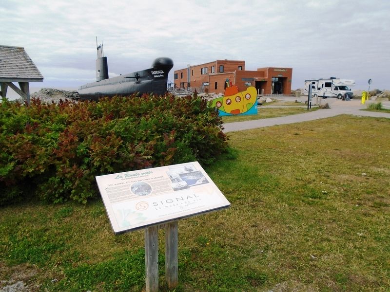 Pointe-au-Père, sur la marée montante / on the rising tide Marker. Click for full size. Pointe-au-Père, sur la marée montante / on the rising tide Marker image. Click for full size.