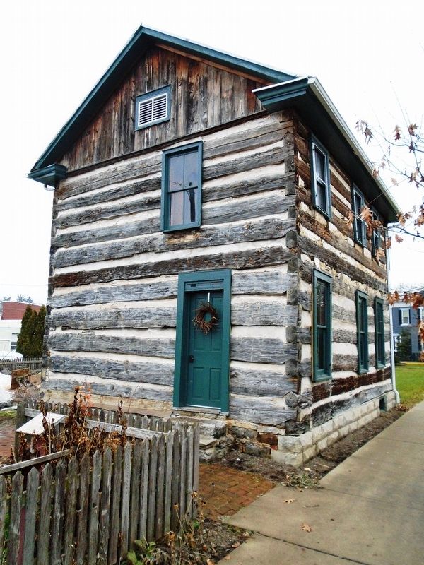 Little Log House and Story of Little Log House Marker image. Click for full size.