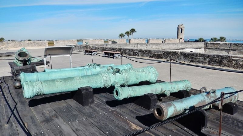 Cannon Exhibit (<i>marker visible behind cannons</i>) image. Click for full size.