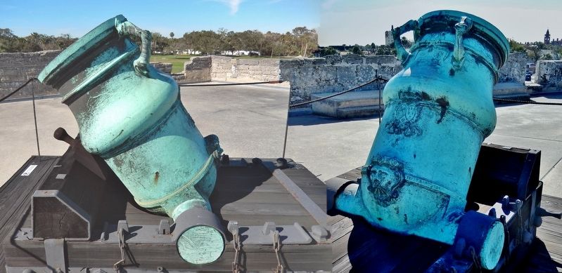 15-inch Bronze Mortar, Barcelona, 1724 (<i>located south of marker on San Pedro Bastion</i>). Click for full size. 15-inch Bronze Mortar, Barcelona, 1724 (<i>located south of marker on San Pedro Bastion</i>) image. Click for full size.