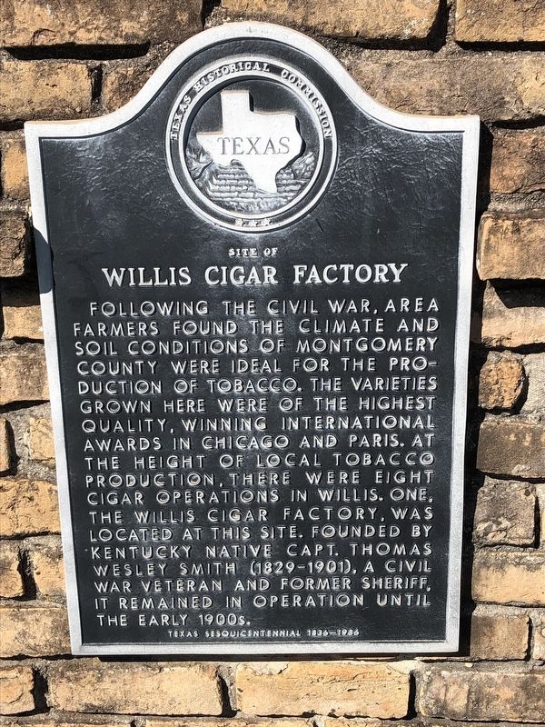 Site of Willis Cigar Factory Marker image. Click for full size.