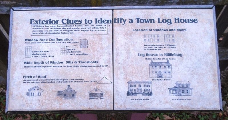 Exterior Clues to Identify a Town Log House Marker image. Click for full size.