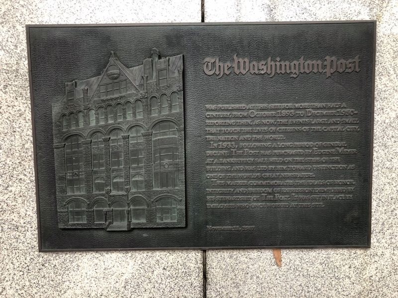The Washington Post Marker image. Click for full size.