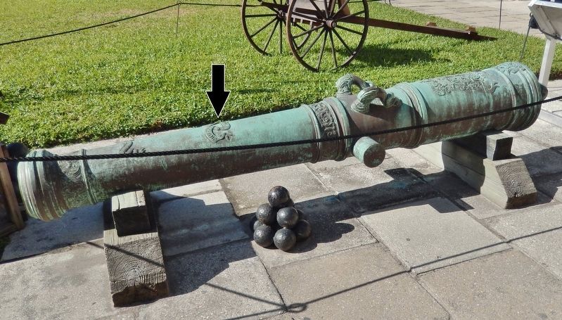"El Milans" cannon (<i>on exhibit beside marker</i>) image. Click for full size.