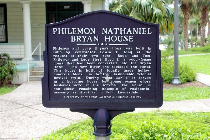 Philemon Nathaniel Bryan House Marker image. Click for full size.