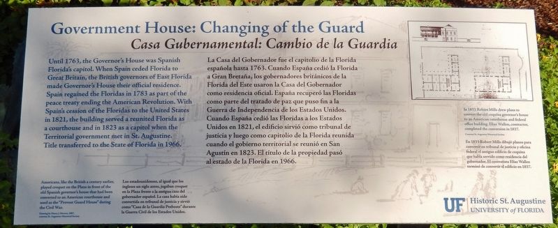 Government House: Changing of the Guard Marker. Click for full size. Government House: Changing of the Guard Marker image. Click for full size.