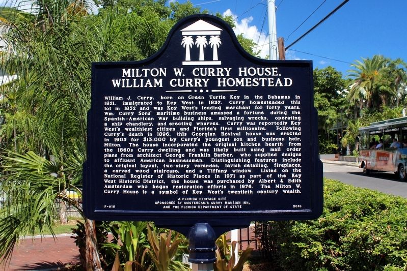 Milton W. Curry House-William Curry Homestead Marker image. Click for full size.