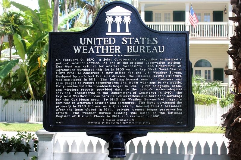 United States Weather Bureau Marker image. Click for full size.