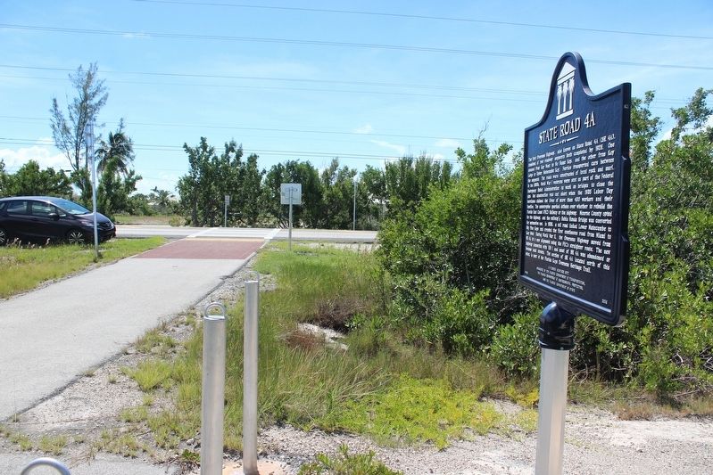 State Road 4A Marker and entrance to the Florida Keys Overseas Heritage Trail. image. Click for full size.