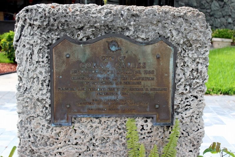 City of Coral Gables Marker image. Click for full size.
