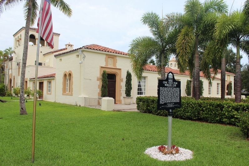 GFWC Coco Plum Woman's Club Marker and building image. Click for full size.