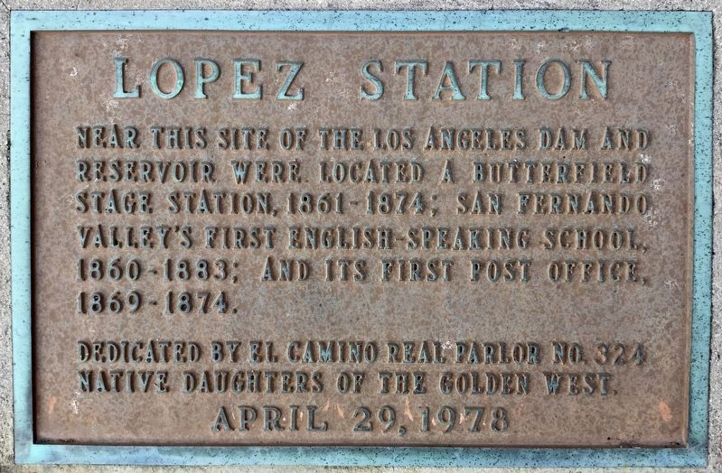 Lopez Station Marker image. Click for full size.