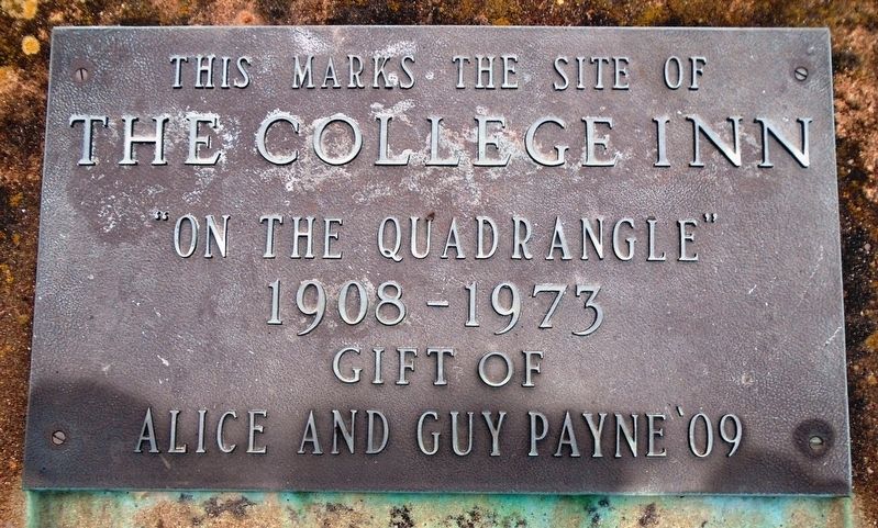 Site of The College Inn Marker. Click for full size. Site of The College Inn Marker image. Click for full size.