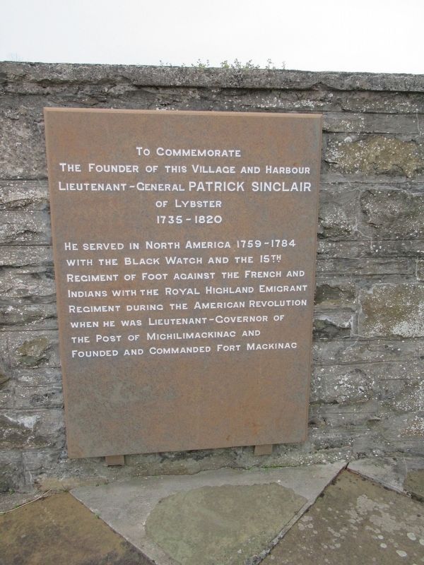 Patrick Sinclair Marker. Click for full size. Patrick Sinclair Marker image. Click for full size.