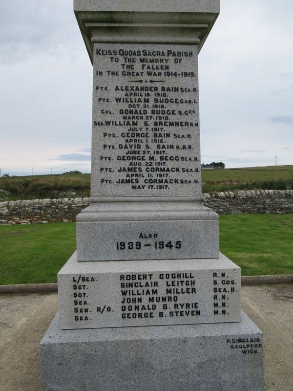 Keiss Quoad Sacra Parish War Memorial image. Click for full size.