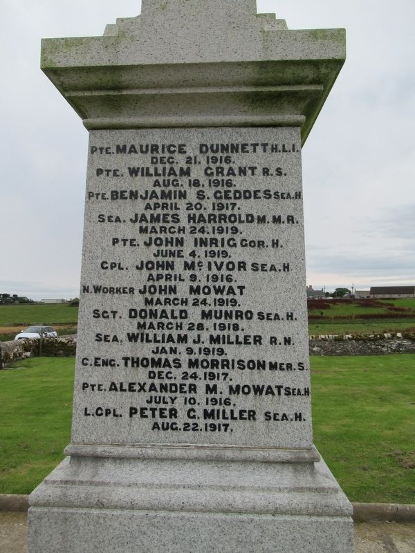 Keiss Quoad Sacra Parish War Memorial image. Click for full size.