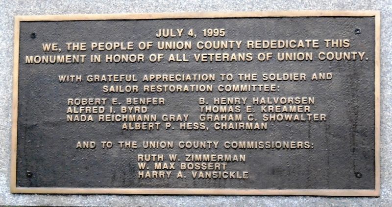 Civil War Memorial Re-Dedication. Click for full size. Civil War Memorial Re-Dedication image. Click for full size.