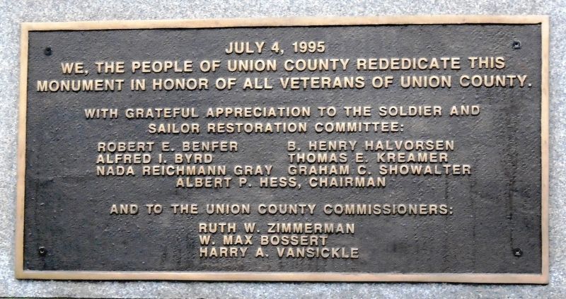 Civil War Memorial Re-Dedication image. Click for full size.