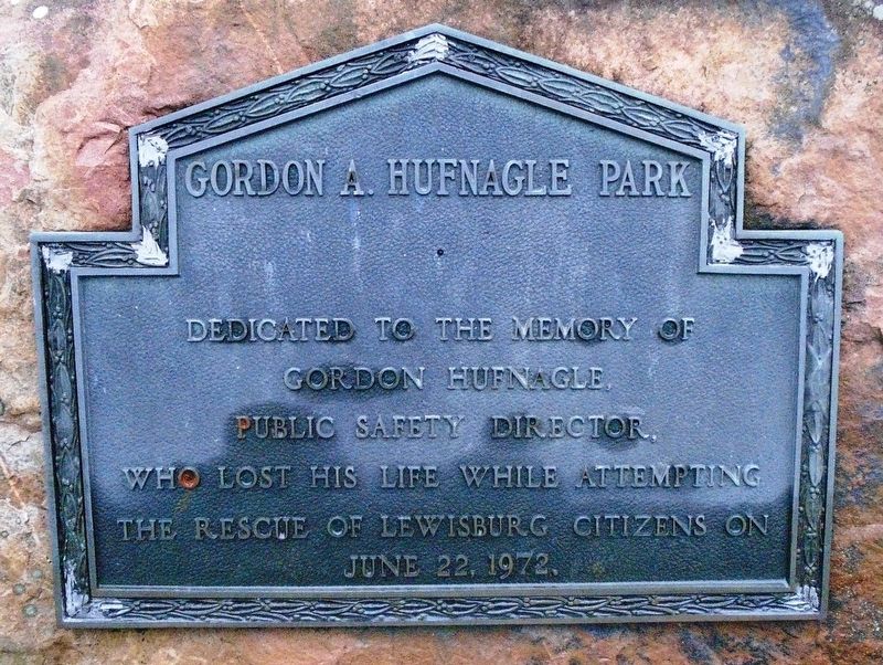 Gordon A. Hufnagle Park Marker. Click for full size. Gordon A. Hufnagle Park Marker image. Click for full size.