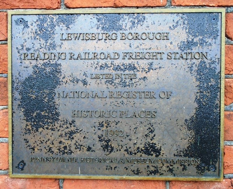 Reading Railroad Freight Station NRHP Marker image. Click for full size.