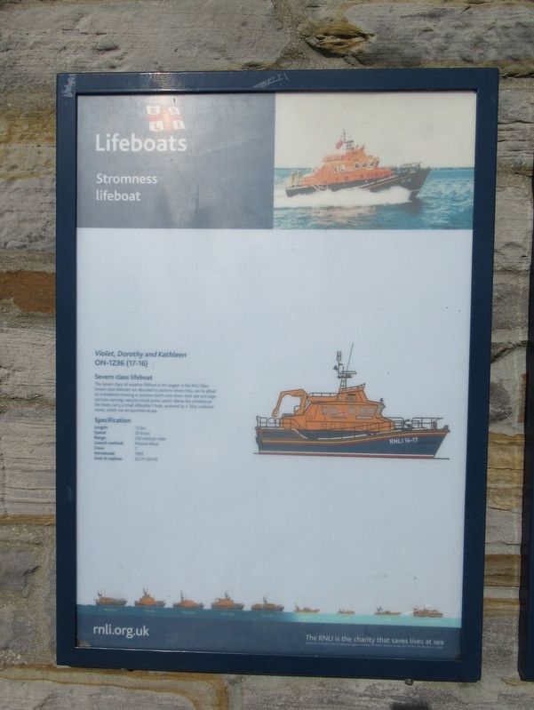 Stromness Lifeboat Station Marker. Click for full size. Stromness Lifeboat Station Marker image. Click for full size.