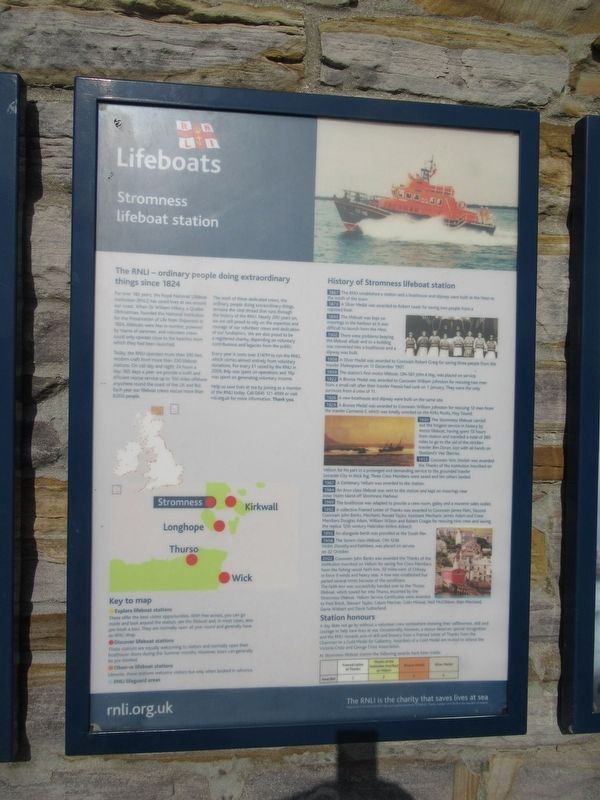 Stromness Lifeboat Station Marker image. Click for full size.