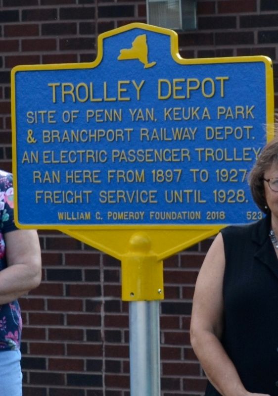 Trolley Depot Marker. Click for full size. Trolley Depot Marker image. Click for full size.