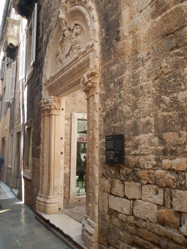 The entrance to Augubio Palace and Marker. Click for full size. The entrance to Augubio Palace and Marker image. Click for full size.