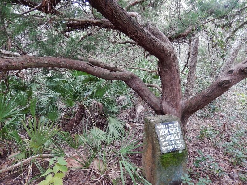 Massacre by Menendez Marker (<i>wide view</i>). Click for full size. Massacre by Menendez Marker (<i>wide view</i>) image. Click for full size.