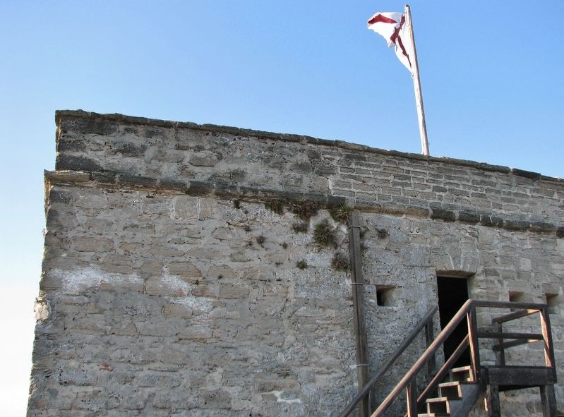 Fort Matanzas South Wall (<i>showing deteriorating coquina blocks</i>). Click for full size. Fort Matanzas South Wall (<i>showing deteriorating coquina blocks</i>) image. Click for full size.