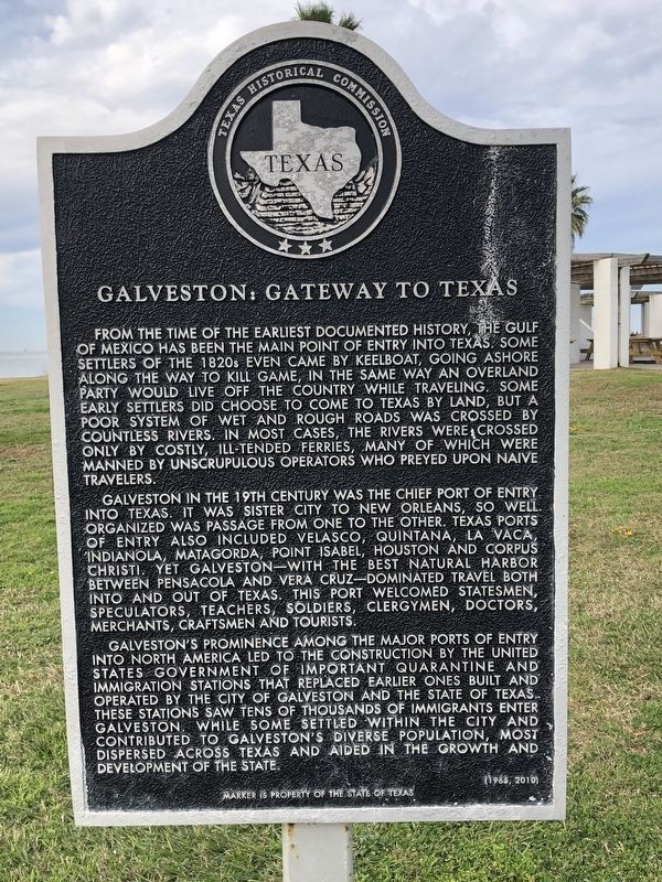 Galveston: Gateway to Texas Marker image. Click for full size.