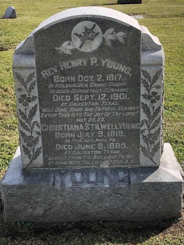 The Rev. Henry P. Young Grave Marker image. Click for full size.