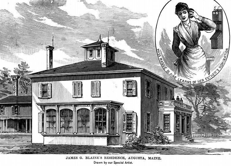 Residence of James G. Blaine<br>“Miss Maggie Blaine learns of her father�s nomination” image. Click for full size.